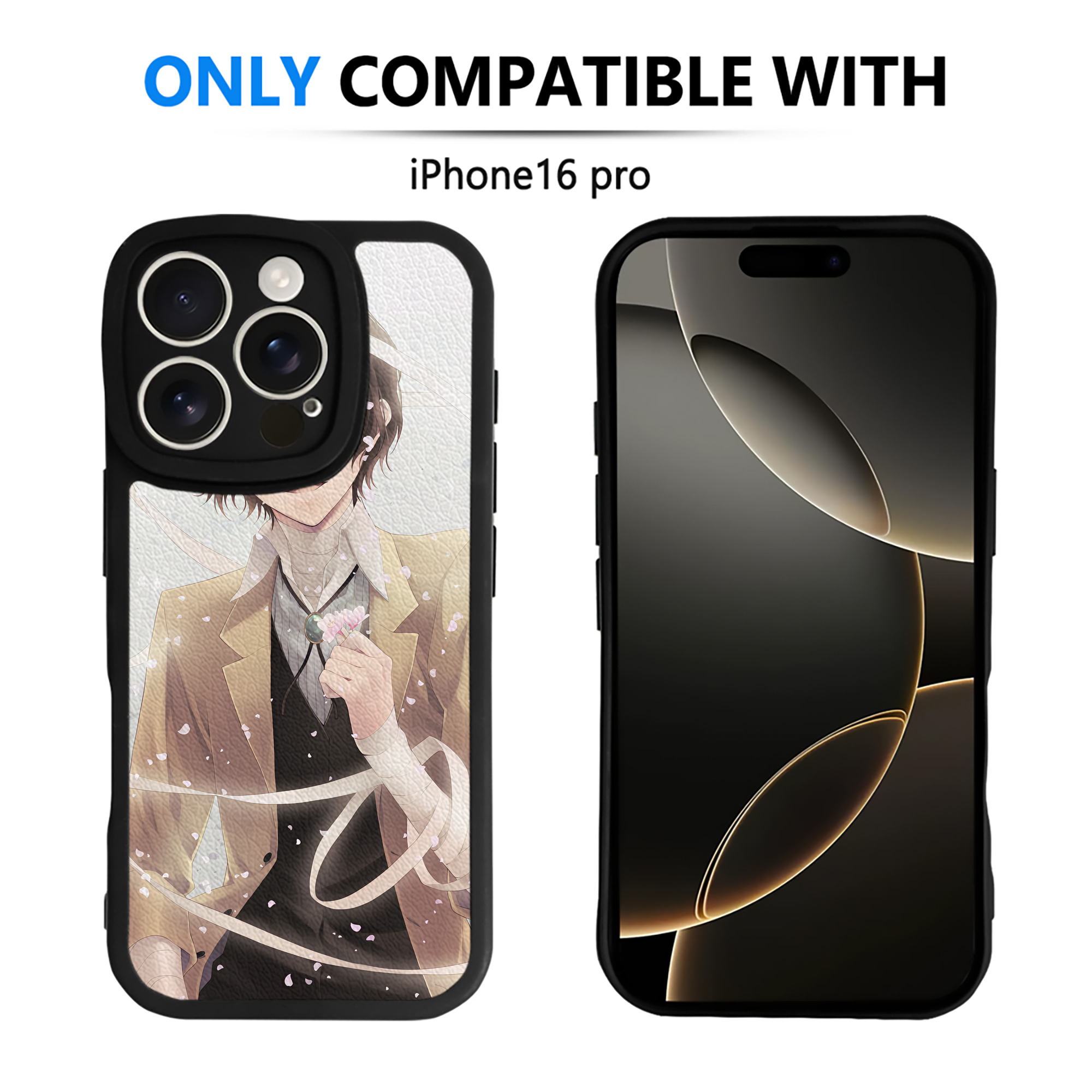 （画像用） 文豪ストレイドッグス Bungo Stray Dogs 【iPhone 16シリーズ対応】シリコンスマホケース（レザー調） 材質：シリコン